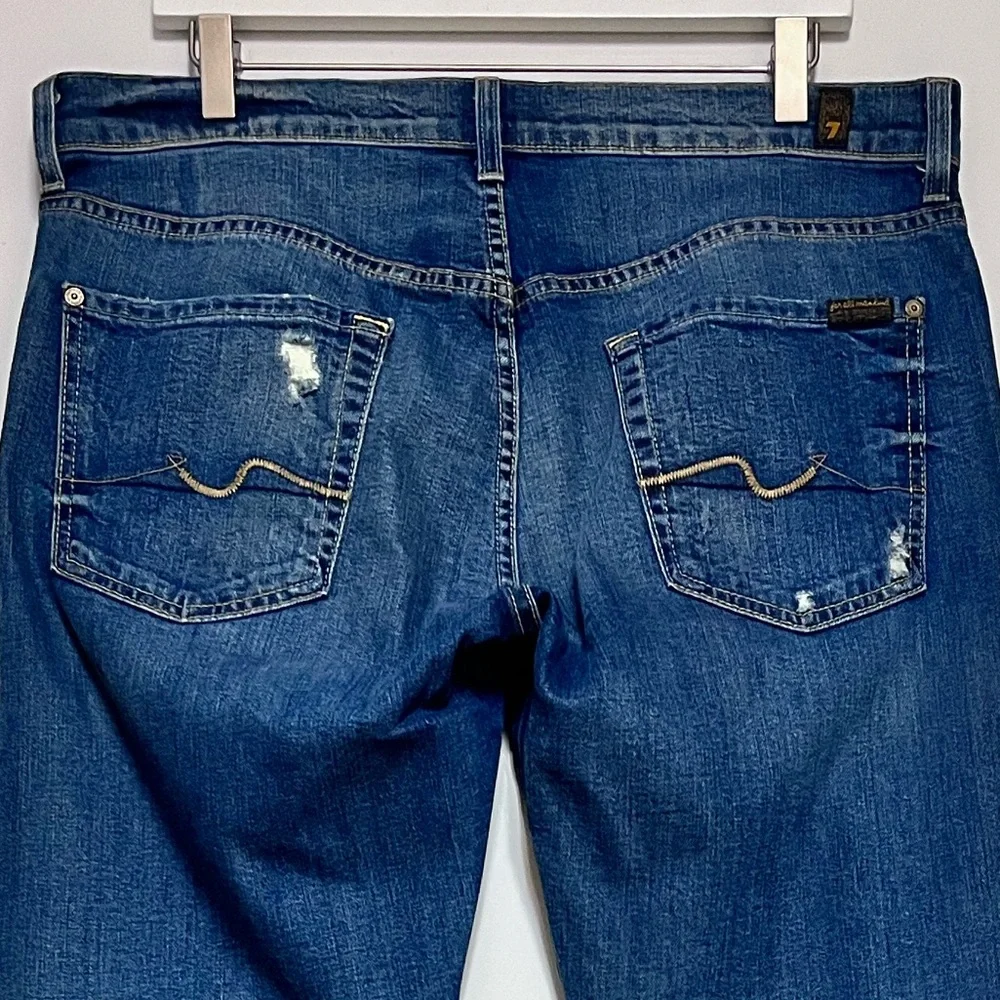 7FAM 7 For All Mankind Mens Standard Button Fly Jeans Straight Leg 34x31 Classic - Picture 4 of 16